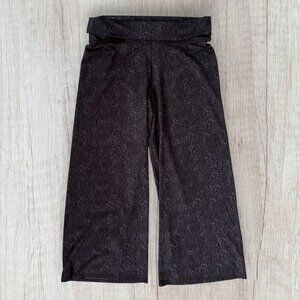 NWT Fabletics High Waisted Foldover Pant Snakeskin Black Gray Print XL Short